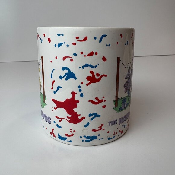 VTG Enesco 1986 In Over Our Heads ‘The Hare-Able Twos’ Coffee Mug Bunny Parents - Picture 3 of 6